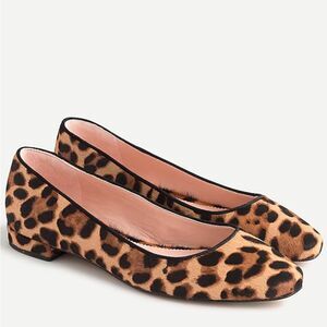 J. Crew Carolyn Ballet flats leopard calf hair leather sz 10.5 Preppy Mob Wife